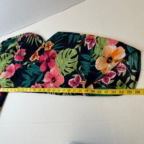 Gracila Tropical Floral Print Wide-Leg Cropped Pants – Size Large - Picture 11 of 11